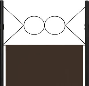 vidaXL Parawan 5-panelowy, brązowy, 200 x 180 cm vidaXL - Parawany - miniaturka - grafika 5