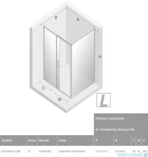New Trendy Kabina prysznicowa 120x80 D-0320A/D-0128B Prime Black - Kabiny prysznicowe - miniaturka - grafika 3