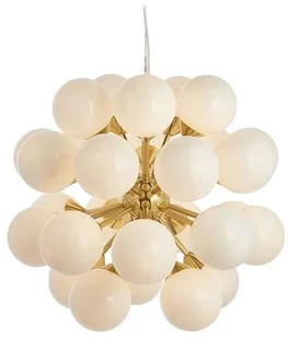 Endon Loftowa LAMPA wisząca OSCAR 77587 Endon szklana OPRAWA loftowe kule balls molekuły mondo zwis satynowy nikiel biały 77587 - Lampy sufitowe - miniaturka - grafika 2