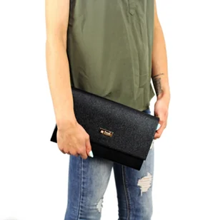 PolskaGalanteria.pl Elegancka Torebka/Kopertówka Torebka Wizytowa PolskaGalanteria WZÓR 2 BL SZARY DŁUGA - Torebki damskie - miniaturka - grafika 7