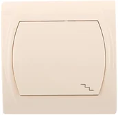 Wyłączniki światła i elektryczne - Karlik Łącznik Logo schodowy beżowy - miniaturka - grafika 1