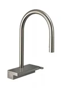 Baterie kuchenne - Hansgrohe Aquno Select M81 Bateria kuchenna z wyciąganą wylewką stal szlachetna 73837800 - miniaturka - grafika 1