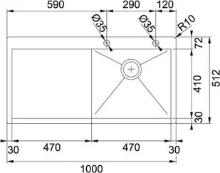 Franke Planar PPX 211 stal jedwab 127.0203.465 - Zlewozmywaki - miniaturka - grafika 3