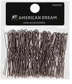 Pozostałe akcesoria fryzjerskie - American Dream Pack of 100 X spinki do włosów  brązowy  faliste  2.5 inch/6.35 cm długość, 1er Pack (1 X 100 sztuk) AD/T/PIN/WAV/2.5/BRN/100PK - miniaturka - grafika 1