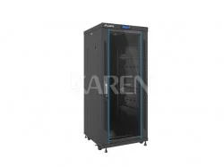 Lanberg Szafa Rack 19 27U 600x600 FF02-6627L-12B z Termostatem - KONFIGURATOR WYPOSAŻENIA / DYSTRYBUTOR F.VAT 23% FF02-6627L-12B - Szafy rack - miniaturka - grafika 2