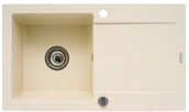 Zlewozmywaki - Pyramis Zlewozmywak MIDO 76x44 1B 1D wanilia 070054501 - miniaturka - grafika 1