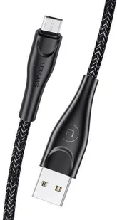 USAMS Kabel pleciony U41 microUSB 1m 2A czarny/black SJ393USB01 (US-SJ393) - Kable USB - miniaturka - grafika 3