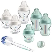 Butelki dla niemowląt - Tommee Tippee Closer to Nature zestaw startowy butelek dla niemowląt, naturalnie ukształtowany smoczek z zaworem zapobiegającym kolce, różne rozmiary, zielony - miniaturka - grafika 1