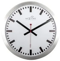 Nextime Zegar ścienny z indeksami Station RCC, srebrny, 35x4,5 cm - Zegary - miniaturka - grafika 2