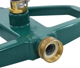 vidaXL Obrotowy zraszacz ogrodowy, 21 x 22 x 13 cm, metalowy - Węże ogrodowe i zraszacze - miniaturka - grafika 4