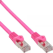 Kable miedziane - InLine Patchcord SF/UTP Cat.5e różowy 0.3m 72533M - miniaturka - grafika 1