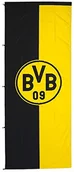 Gadżety dla kibiców - Borussia Dortmund , flaga BVB na maszt w formacie pionowym, czarny/żółty, 150 x 400 cm - miniaturka - grafika 1