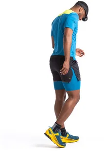 RONHILL RONHILL Koszulka biegowa męska TECH ULTRA 1/2 ZIP TEE niebiesko-żółta - Koszulki sportowe męskie - miniaturka - grafika 4