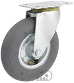 Kółka i bloczki - Zabi Koło pneumatyczne w obudowie skrętnej fi 200 szare 2002MS - miniaturka - grafika 1