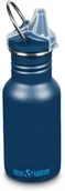 Shakery i bidony sportowe - Klean Kanteen Klean Kanteen Classic Narrow Bottle 355ml with Sippy Cap Kids, niebieski  2022 Bidony 1009188 - miniaturka - grafika 1