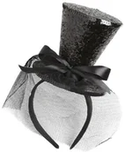 Stroje karnawałowe - WIDMANN minizyli govender na opaska do włosów, jeden rozmiar, czarny - miniaturka - grafika 1