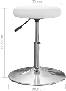 vidaXL Lumarko Stołki barowe, 2 szt., białe, sztuczna skóra 333077 - Krzesła - miniaturka - grafika 7