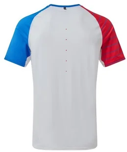 RONHILL RONHILL Koszulka biegowa męska TECH REVIVE SS TEE biało-czerwono-niebieska - Koszulki sportowe męskie - miniaturka - grafika 2