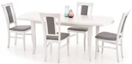 Stoły - Halmar FRYDERYK rozkładany stół w kolorze białym - miniaturka - grafika 1
