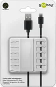 Pozostałe akcesoria sieciowe - goobay Organizer kabli klej 3M biały na 5 kabli Goobay AKGB70431 - miniaturka - grafika 1