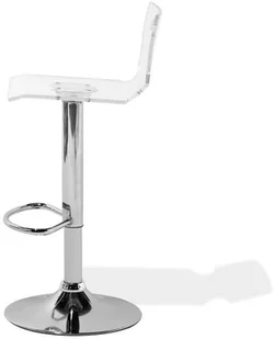 Beliani Zestaw 2 hokerów barowych transparentna biel MALTA - Taborety i hokery - miniaturka - grafika 7