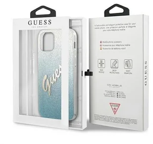 Guess Glitter Gradient Script Etui na iPhone 12 / iPhone 12 Pro niebieski GUHCP12MPCUGLSBL - Etui i futerały do telefonów - miniaturka - grafika 18