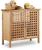 Szafki łazienkowe - Relaxdays Szafka pod umywalkę orzech włoski  HBT: 61 X 66 x 29 cm szafka pod umywalkę jest solidna i wytrzymała szafka pod umywalkę łazienka szafka pod umywalkę do umywalki lub w jasne drewno, naturaln 10020154 - miniaturka - grafika 1