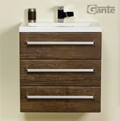 Szafki łazienkowe - Gante Szafka wisząca z umywalką 60/39/3 seria FOKUS AD FKS-AD-U60/39/3 + 600 - miniaturka - grafika 1