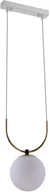 Lampy sufitowe - Amplex LAMPA wisząca BALOS 0409 industrialna OPRAWA szklana kula ball zwis loftowy biała złota 0409 - miniaturka - grafika 1