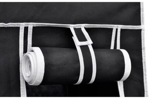 vidaXL Szafa, skadana, materiaowa, czarna. - Szafy i regały magazynowe - miniaturka - grafika 5