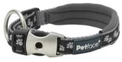 Obroże dla kotów - Petface petface Signature obroża dla psa, tapicerowany, mały, szary Dots, m, czarny - miniaturka - grafika 1