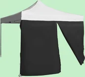 Pawilony ogrodowe - Expodom Ściana boczna 3m z drzwiami, Czarny - miniaturka - grafika 1