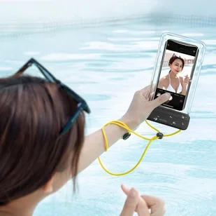 Baseus Etui wodoodporne wodoszczelne do telefonu 7,2 IPX8 Czarno-żółty ACFSD-DGY - Etui i futerały do telefonów - miniaturka - grafika 14