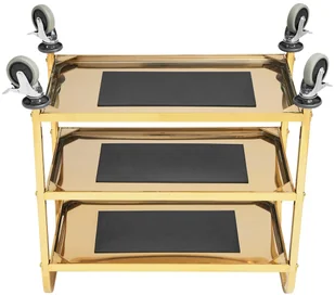 Royal Catering Wózek kelnerski 3 półki  do 240 kg półki 79,5 x 44,5 cm RCSW 2.2G - Wózki serwisowe - miniaturka - grafika 3