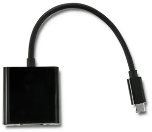 Qoltec Adapter USB typ C męski | VGA żeński | 1080P | 23cm 50376 - Adaptery i przejściówki - miniaturka - grafika 2