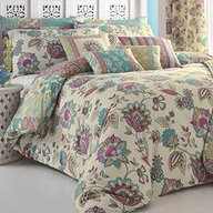 Pościel dla dzieci - Dreams 'n' Drapes Dreams n Drapes pościel z poszewką na poduszkę, niebiesko-zielony, podwójne łóżko MA6TL21PHD - miniaturka - grafika 1