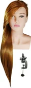 Główki treningowe - Calissimo Główka treningowa z popiersiem Jola 70 cm brass, włos termiczny + uchwyt,, fryzjerska do czesania, głowa do ćwiczeń BEATA-BRASS-70 - miniaturka - grafika 1