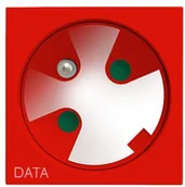 Gniazdka elektryczne - Ospel Gniazdo pojedyncze z uziemieniem DATA KIER Czerwony GK-1ZD/22 - miniaturka - grafika 1