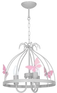 Milagro LAMPA wisząca KAGO 1170 metalowa OPRAWA do pokoju dziecięcego ZWIS motylki jasnoróżowe 1170 - Lampy sufitowe - miniaturka - grafika 2