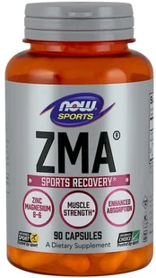 Now Foods Magnez Cynk i Witamina B6 ZMA Combination of Zinc Magnezsium & Vitamin B-6 90 kapsułek NOW SPORTS - Boostery testosteronu - miniaturka - grafika 2