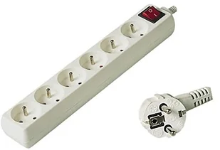 HBF PremiumCord 6x zásuvka 7m vypínač pp6k-07) Biały - Przedłużacze i rozgałęźniki - miniaturka - grafika 2