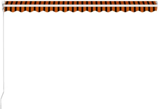 vidaXL Ręcznie zwijana markiza, 400 x 300 cm, pomarańczowo-brązowa vidaXL - Markizy - miniaturka - grafika 4