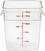 Pojemniki i kosze gastronomiczne - Cambro Pojemnik do żywności z poliwęglanu 17,2 l | Camwear 18SFSCW - miniaturka - grafika 1