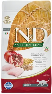Farmina N&D Low Grain Feline Adult Neutered Chicken&Pomegranate 1,5 kg - Sucha karma dla kotów - miniaturka - grafika 2