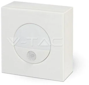 v-tac Oprawa Schodowa 3W LED V-TAC Biała Czujnik Ruchu 230V VT-8035 4000K 100lm - Oprawy, klosze i abażury - miniaturka - grafika 2