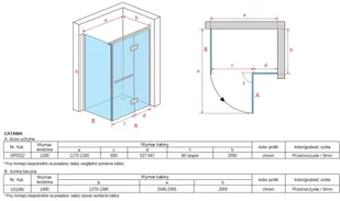 Atrium Catania 120x80 UP0312+US080 - Kabiny prysznicowe - miniaturka - grafika 8