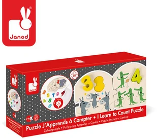 Janod Drewniane Puzzle Uczę się Liczyć Cyferki - Układanki dla dzieci - miniaturka - grafika 10