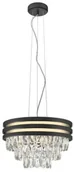Lampy sufitowe - Zuma Line Lampa wisząca P0525-04A-F4V6 srebrny,złoty kryształ,metal - miniaturka - grafika 1
