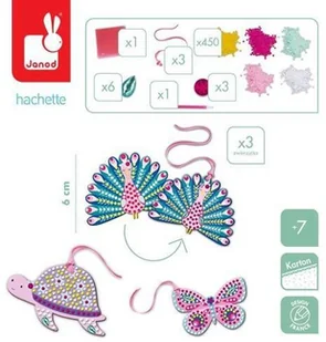 Janod Zestaw kreatywny Cudowne kryształki Dekoracje zwierzątka 7+, solution-bc-7143-0 - Zabawki kreatywne - miniaturka - grafika 4