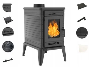 piec koza na drewno kominek K10 wolnostojący - Piece wolnostojące - miniaturka - grafika 2